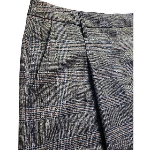 Jason Wu Wide Leg Plaid Single Pleat Metallic Thread Trouser Pants Women Size 8 - Picture 6 of 10